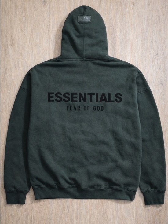 Fear of God Other - Fear of God Essentials Hoodie in Black with Black Logo